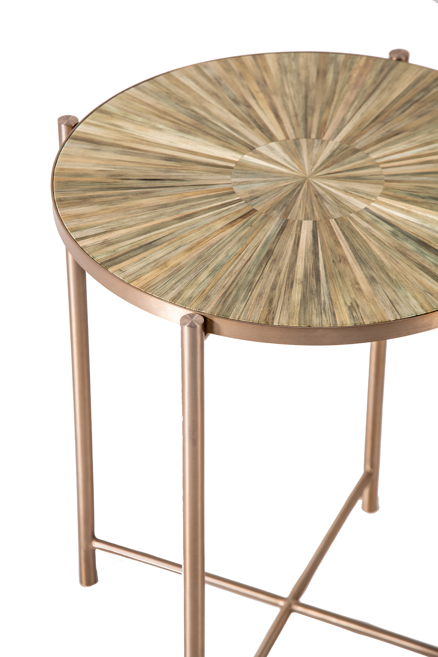 Straw Marquetry Atelier Side Table