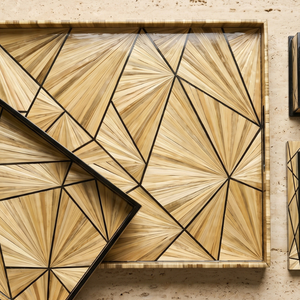 Straw Marquetry Tray