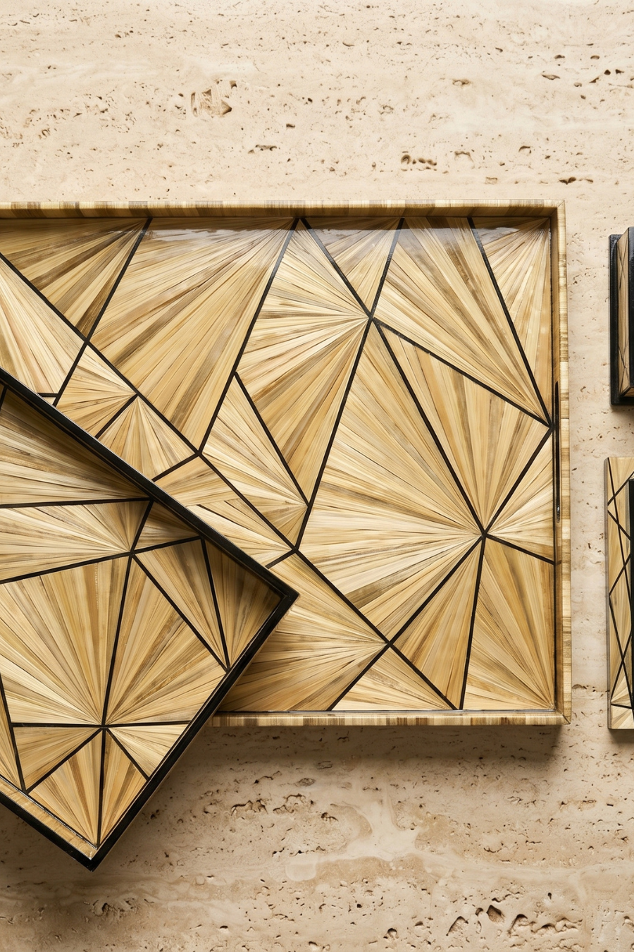 Straw Marquetry Tray