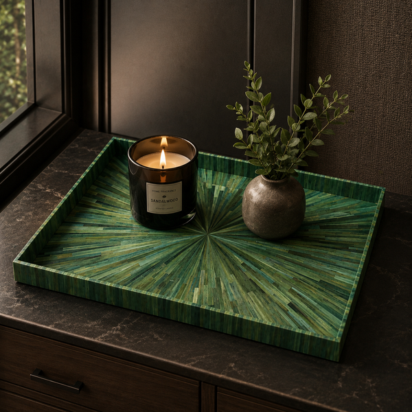 Straw Marquetry Artisan Tray