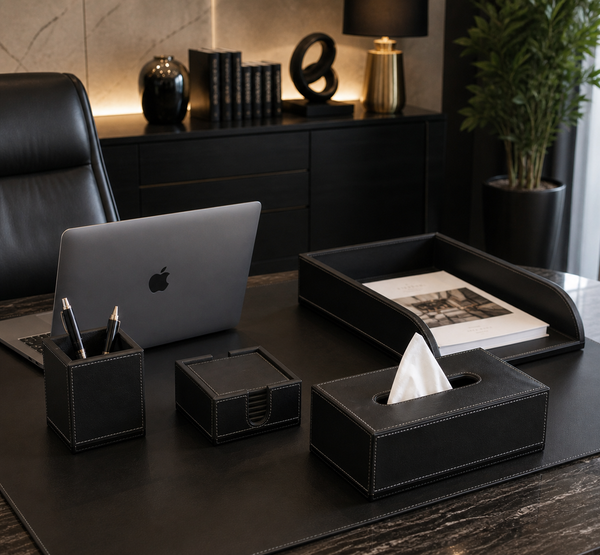 Desktop Leather Desk Set