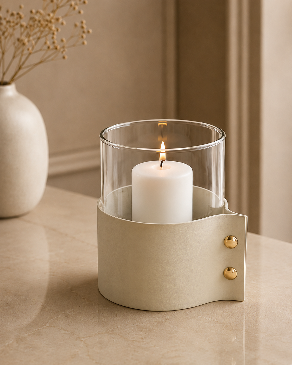 Leather Candle Holder