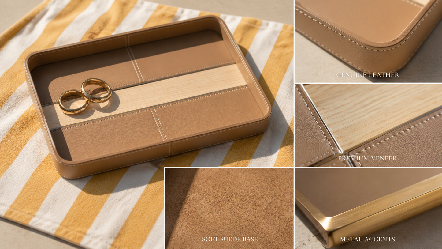 leather tray