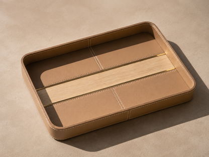 leather tray