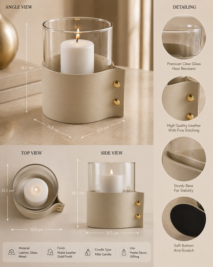Leather Candle Holder