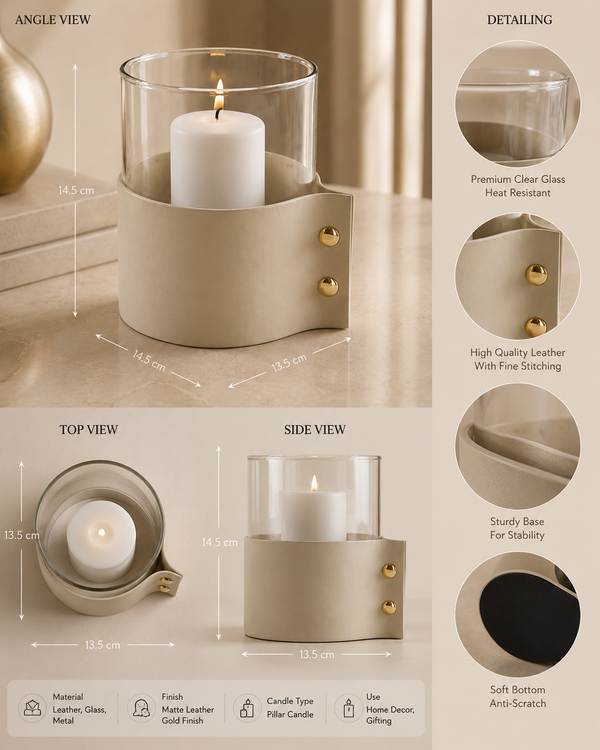 Leather Candle Holder