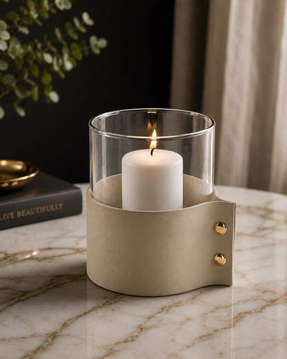 Leather Candle Holder