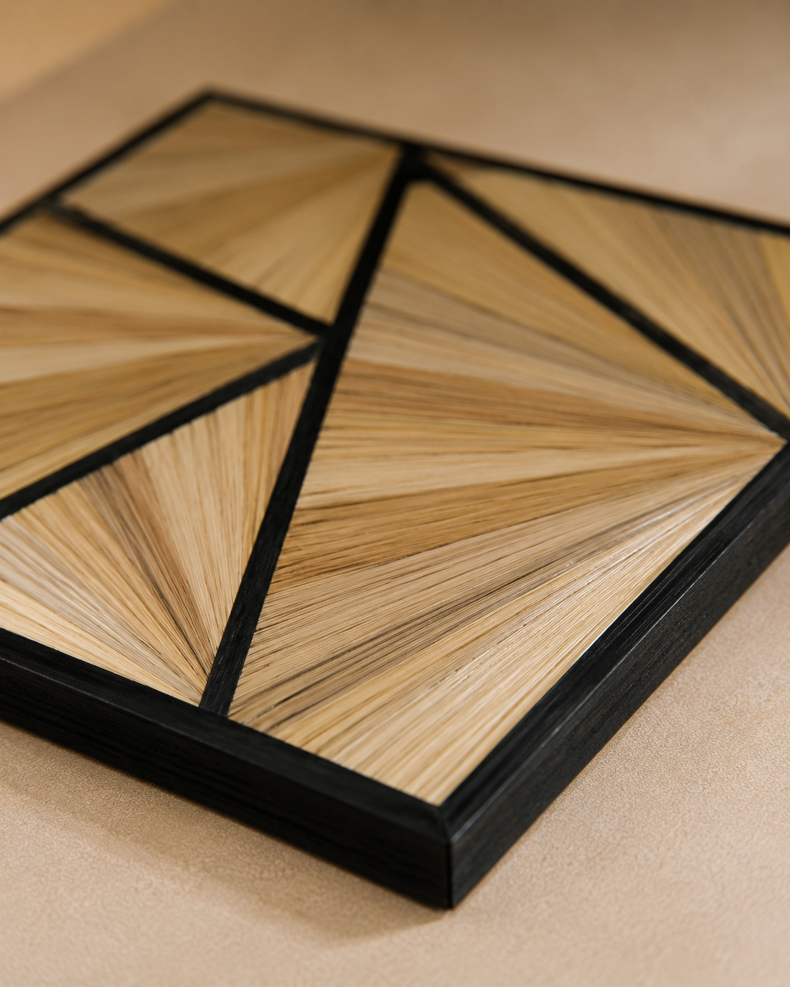 Straw Marquetry Coaster Set