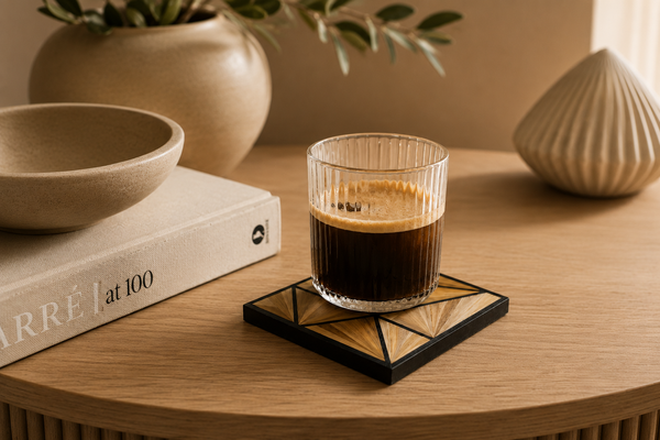 Straw Marquetry Coaster Set