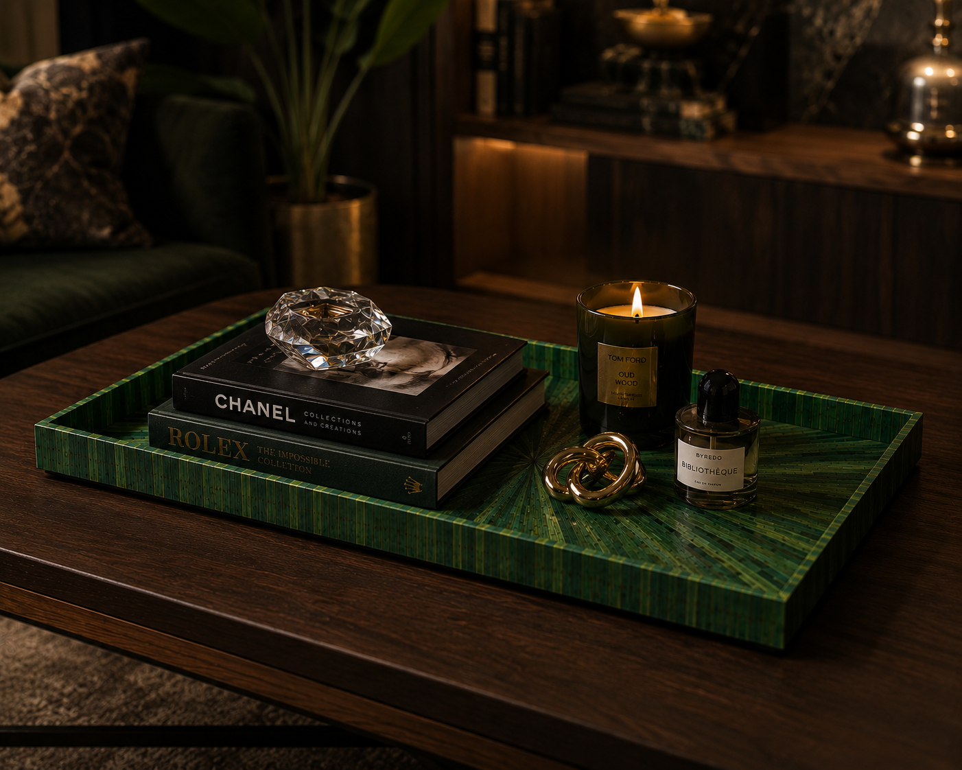 Straw Marquetry Artisan Tray