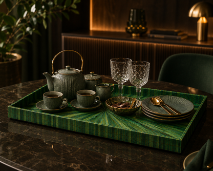 Straw Marquetry Artisan Tray