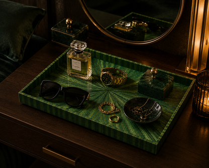 Straw Marquetry Artisan Tray