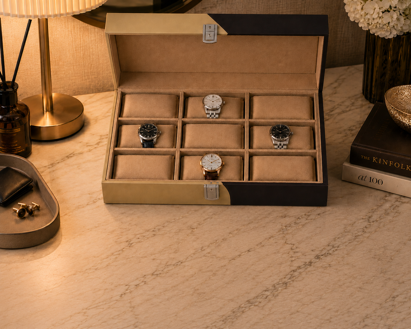 leather watch box