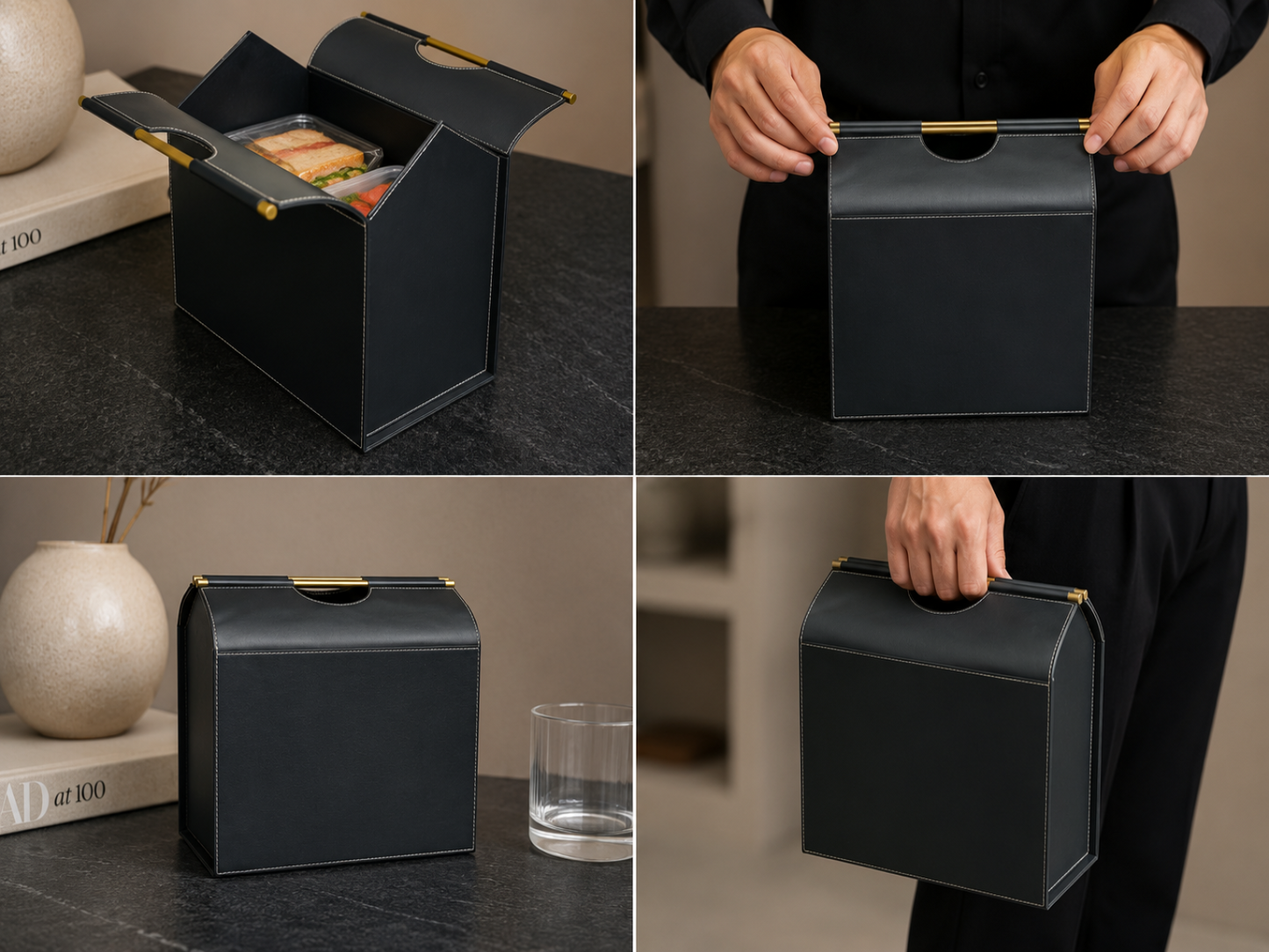 leather Lunch Carry Box