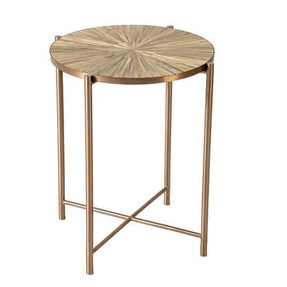 Straw Marquetry Atelier Side Table