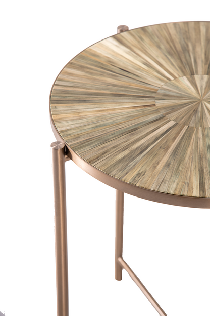 Straw Marquetry Atelier Side Table